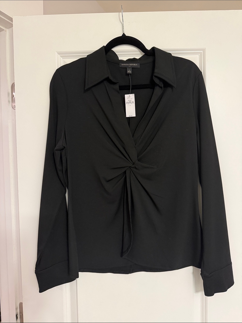 Women’s black blouse, NWT, size large, Banana Republic